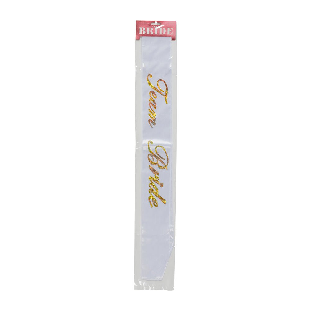 SASH TEAM BRIDE VIT/GULD - Engwek.se