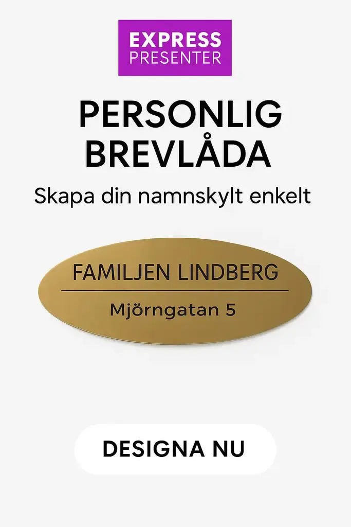 Skapa din namnskylt brevlåda - Express - presenter