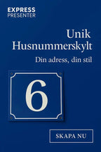 Skapa din unika husnummerskylt - Express - presenter