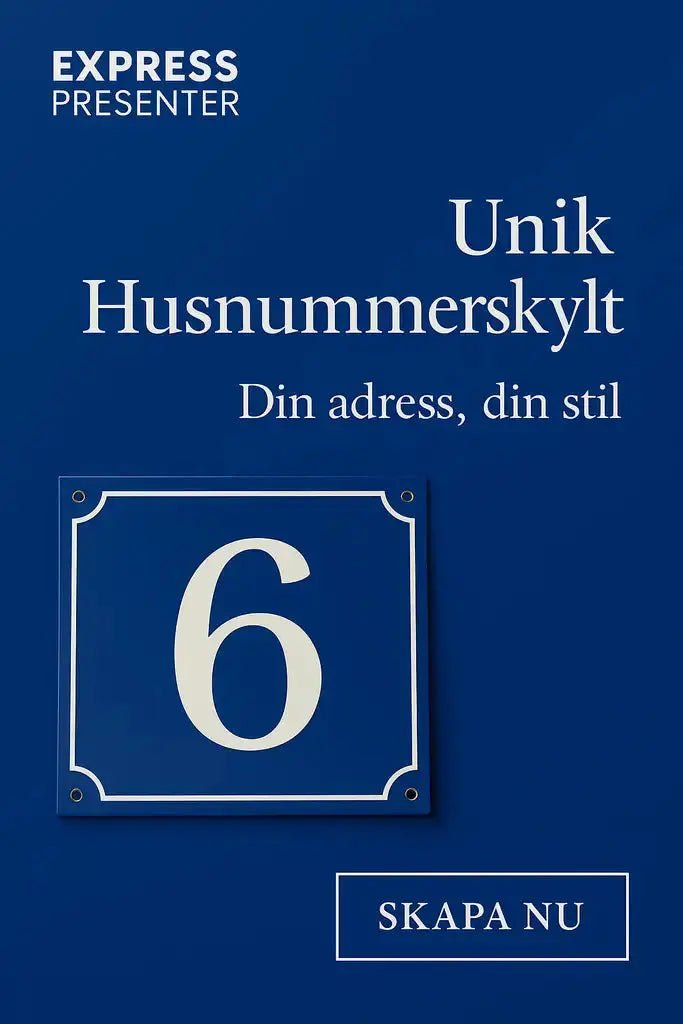 Skapa din unika husnummerskylt - Express - presenter