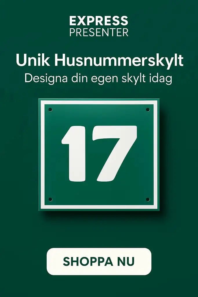 Skapa din unika husnummerskylt - Express - presenter