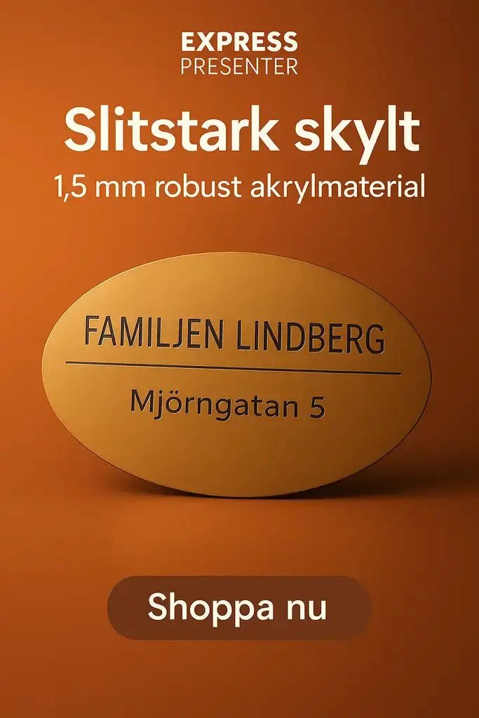 Skylt postlåda - Express - presenter