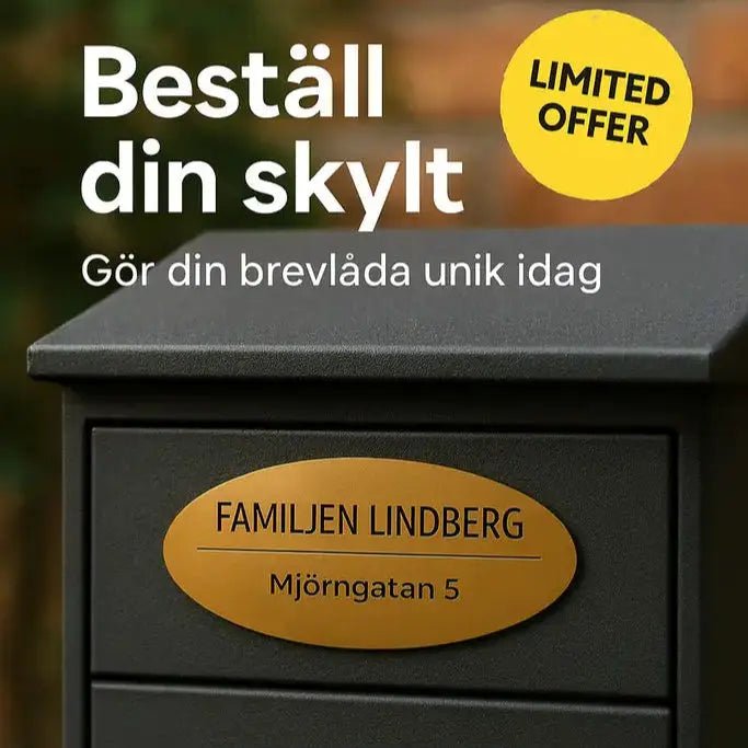 Skylt postlåda - Express - presenter