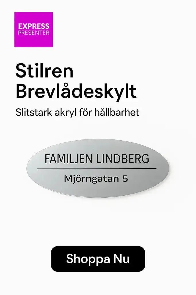 Stilren brevlådeskylt - Engwek.se