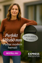 Stilren brevlådeskylt - Express - presenter