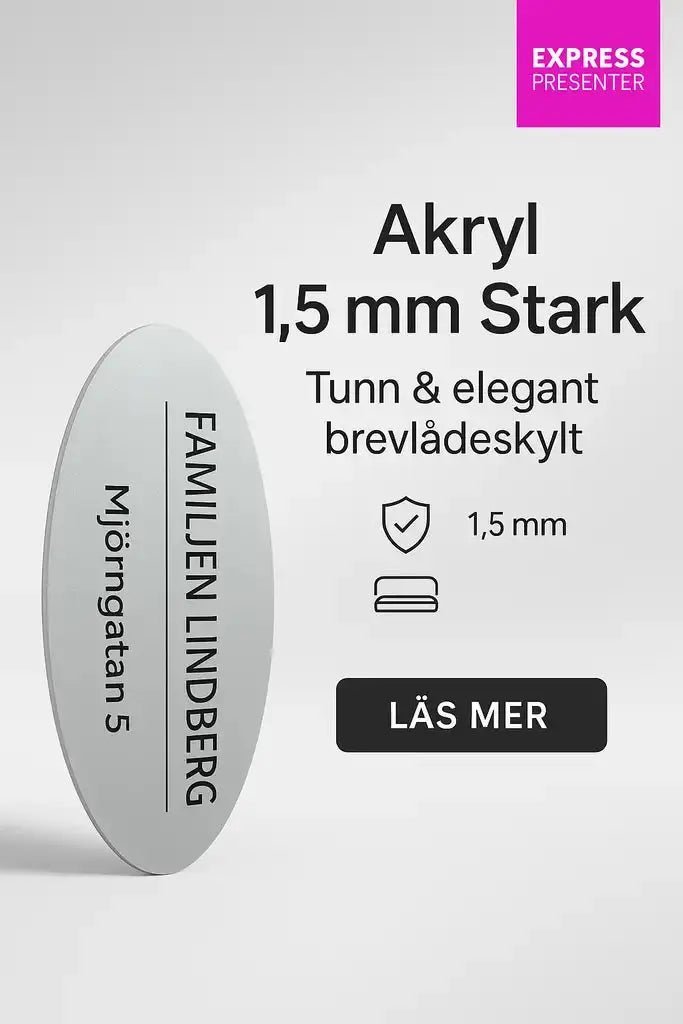 Stilren brevlådeskylt - ByEngwek