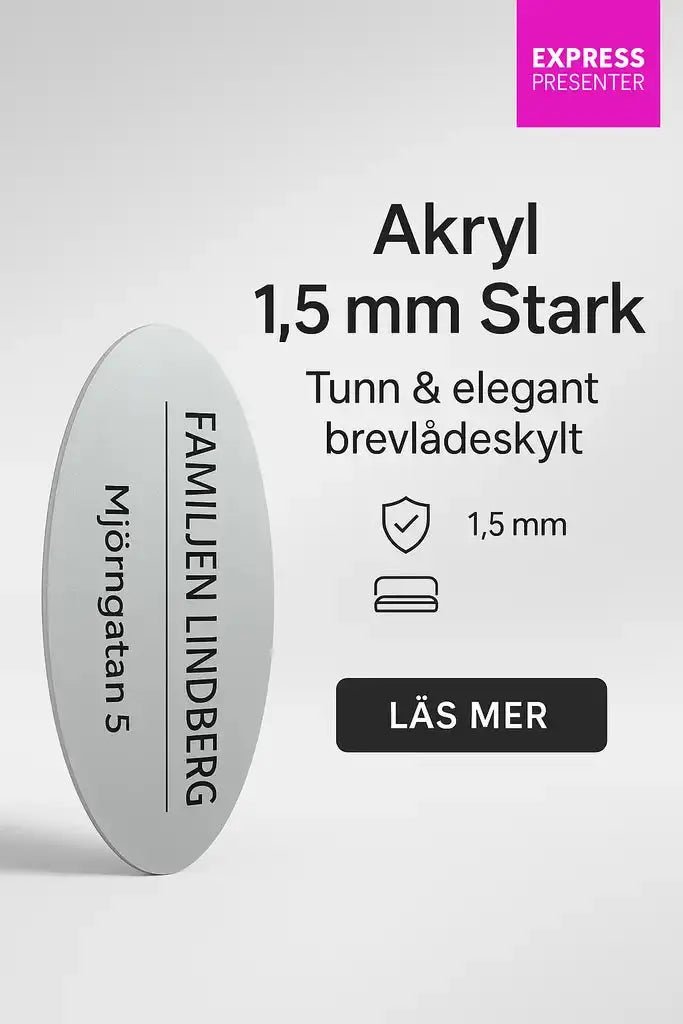 Stilren brevlådeskylt - Express - presenter