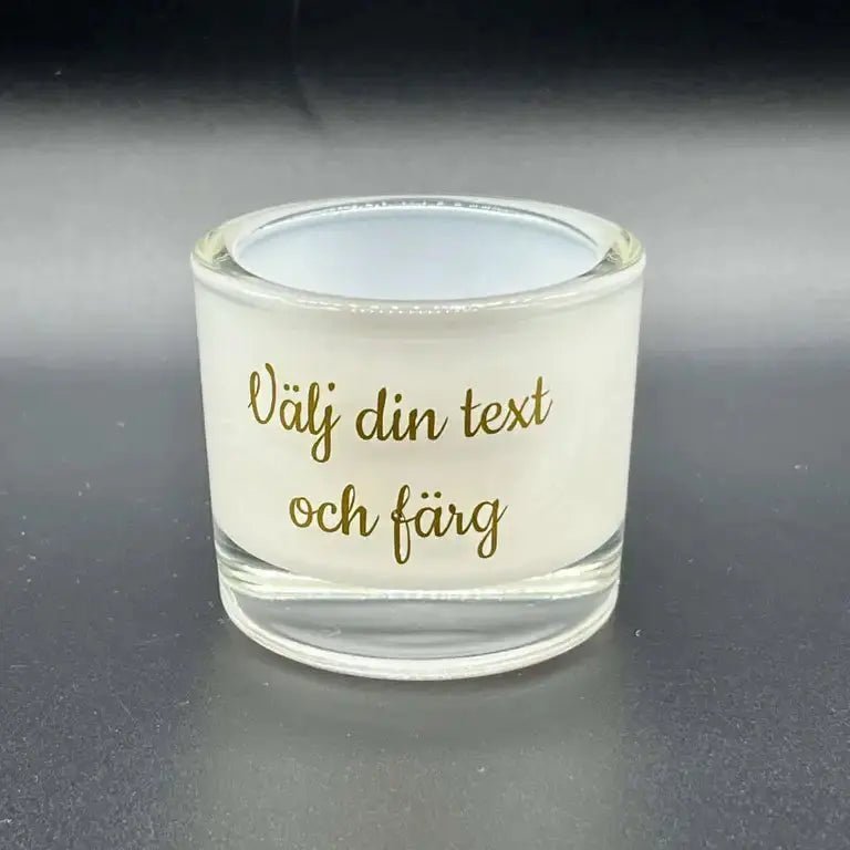 Vit Ljuslykta | Välj din text - Engwek.se